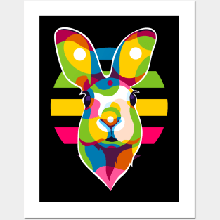 Colorful Bunny Head Posters and Art